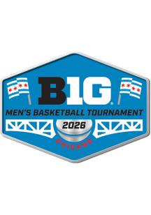 Big Ten Souvenir 2026 Men Basketball Tournament Pin - Light Blue