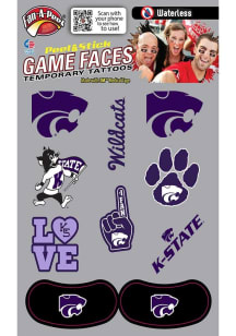 K-State Wildcats Multi-Design Face Tattoo