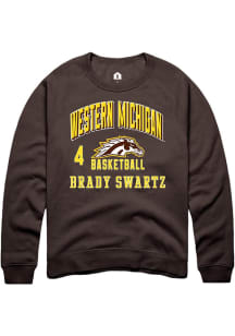 Brady Swartz Western Michigan Broncos Mens Brown NIL Arch Logo Player Crew