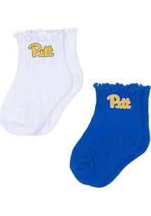 Pitt Panthers 2pk Lettuce Hem Baby Quarter Socks