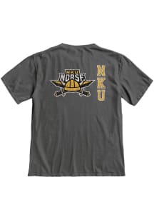 Blue 84 Northern Kentucky Norse Black Front Back Overdyed Short Sleeve T Shirt