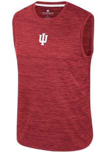 Colosseum Indiana Hoosiers Mens Crimson Stilgar Short Sleeve Tank Top