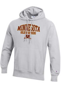 Champion Minnesota Golden Gophers Mens Ash Reverse Weave Long Sleeve Hoodie