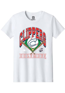 Summit Sportswear Columbus Clippers Youth White Homefield Short Sleeve T-Shirt