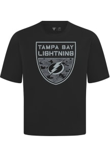 Levelwear Tampa Bay Lightning Black Signature Knit Buckler Short Sleeve Fashion T Shirt