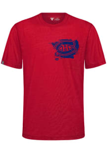 Levelwear Montreal Canadiens Red Focal Blasted Short Sleeve T Shirt