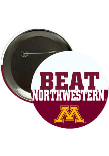 Minnesota Golden Gophers BEAT Northwestern 3in Button - Maroon