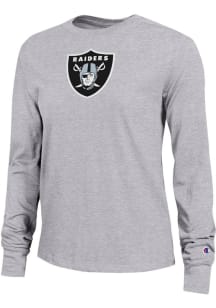 Champion Las Vegas Raiders Womens Grey Core LS Tee