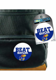 Kansas Jayhawks BEAT Baylor  3in Button - Blue