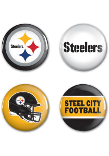 Pittsburgh Steelers 4 Pack Button - Yellow
