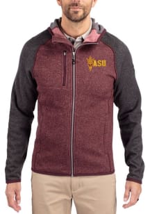 Cutter and Buck Arizona State Sun Devils Mens Maroon Mainsail Light Weight Jacket