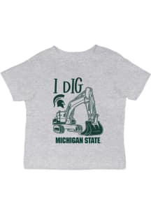 Vive La Fete Michigan State Spartans Infant Excavator Short Sleeve T-Shirt Grey