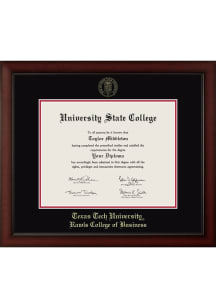 Texas Tech Red Raiders Embossed Paxton Rawls College of Business Diploma Frame - Black