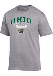 Champion Ohio Bobcats Grey Pill Class of 2027 Jersey Short Sleeve T Shirt