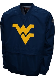 West Virginia Mountaineers Mens Navy Blue Windshell Pullover Jackets