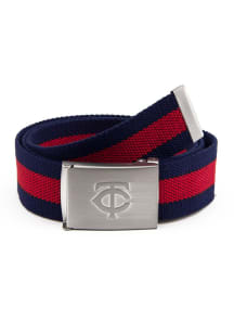 Minnesota Twins Fabric Stripe Mens Belt
