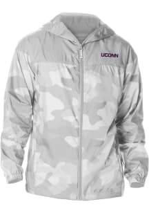 Columbia UConn Huskies Mens Grey Heat Seal Camo Flash Challenger Light Weight Jacket