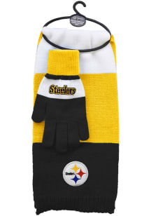 Pittsburgh Steelers Tricolor Glove Set Womens Scarf
