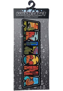 Arizona Illustrated Letters Bubble Stickers - Black