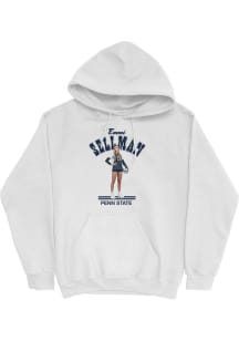 Emerson Sellman Penn State Nittany Lions Mens White Illustrated Hoodie Player Hood