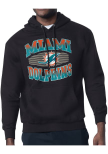 Starter Miami Dolphins Mens BLACK Retro Hoodie - 434402592