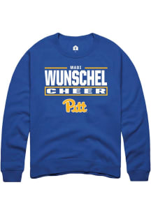 Madi Wunschel Pitt Panthers Mens Blue NIL Stacked Box Player Crew