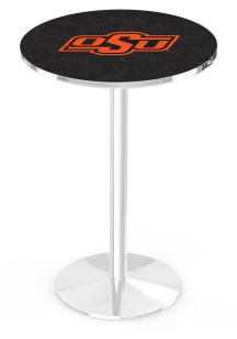 Oklahoma State Cowboys Chrome Round Base Pub Table