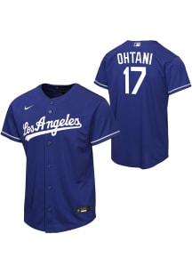 Shohei Ohtani  Nike Los Angeles Dodgers Youth Blue Alt 2 Baseline Jersey