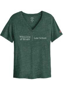 League William & Mary Tribe Womens Green Intramural V Short Sleeve T-Shirt