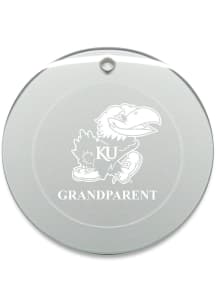 Kansas Jayhawks Grandparent Round Ornament - White