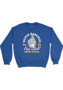 Olivia Babcock  Campus Ink Pitt Panthers Youth Blue Fan Club Crew Long Sleeve Crew Sweatshirt