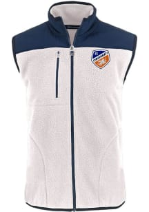 Cutter and Buck FC Cincinnati Mens White Cascade Sherpa Sleeveless Jacket