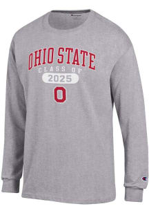 Champion Ohio State Buckeyes Grey Class of 2025 Pill Jersey Long Sleeve T Shirt