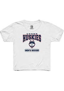 Summit Sportswear UConn Huskies Youth White Men's Soccer Short Sleeve T-Shirt