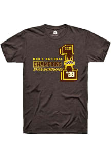 Ryan Humphrey Western Michigan Broncos Brown NIL 2025 National Champions Short Sleeve Player T Shi..