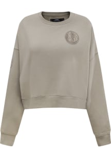 Pro Standard Dallas Mavericks Womens Brown Neutral Crew Sweatshirt