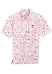 Johnnie O Philadelphia Phillies Mens Red Ballpark Short Sleeve Fashion Polo