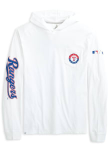Johnnie O Texas Rangers Mens White Eddie Long Sleeve Hoodie