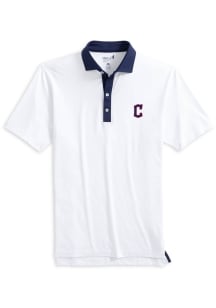 Johnnie O Cleveland Guardians Mens Navy Blue Ramos Short Sleeve Fashion Polo