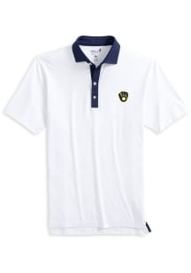Johnnie O Milwaukee Brewers Mens Navy Blue Ramos Short Sleeve Fashion Polo