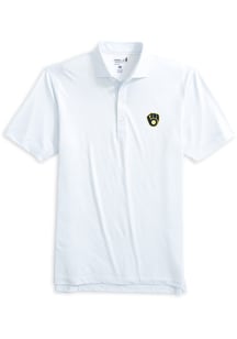 Johnnie O Milwaukee Brewers Mens Light Blue Slade Short Sleeve Fashion Polo