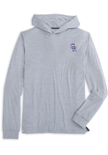 Johnnie O Colorado Rockies Mens Grey Talon Lightweight Long Sleeve Hoodie