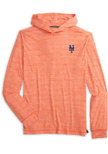 Johnnie O New York Mets Mens Orange Talon Lightweight Long Sleeve Hoodie