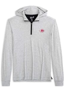 Johnnie O Cincinnati Reds Mens Charcoal Hybrid Long Sleeve Hoodie