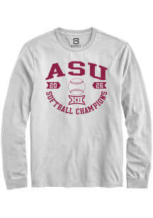 Summit Sportswear Arizona State Sun Devils White Big 12 Softball Tournament Champions 2026 Long Sl..