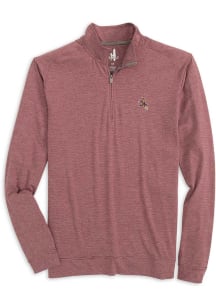 Johnnie O Arizona State Sun Devils Mens Maroon Vaughn Melange Long Sleeve Qtr Zip Pullover