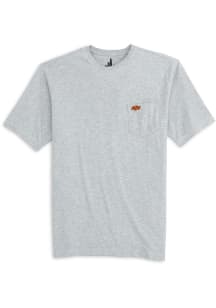 Johnnie O Oklahoma State Cowboys Grey Heathered Tyler Pocket Short Sleeve T Shirt