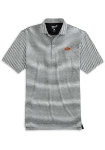 Johnnie O Oklahoma State Cowboys Mens Black Clipper Short Sleeve Fashion Polo