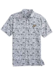 Johnnie O Purdue Boilermakers Mens Black Tailgater 2.0 Short Sleeve Fashion Polo