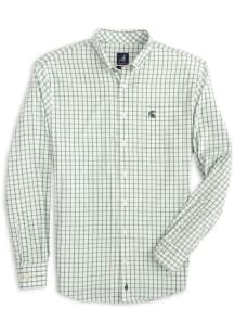 Johnnie O Michigan State Spartans Mens Green Signor Long Sleeve Dress Shirt